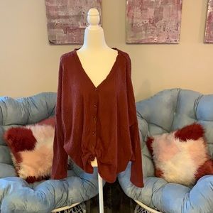 Waffle Knit Pullover